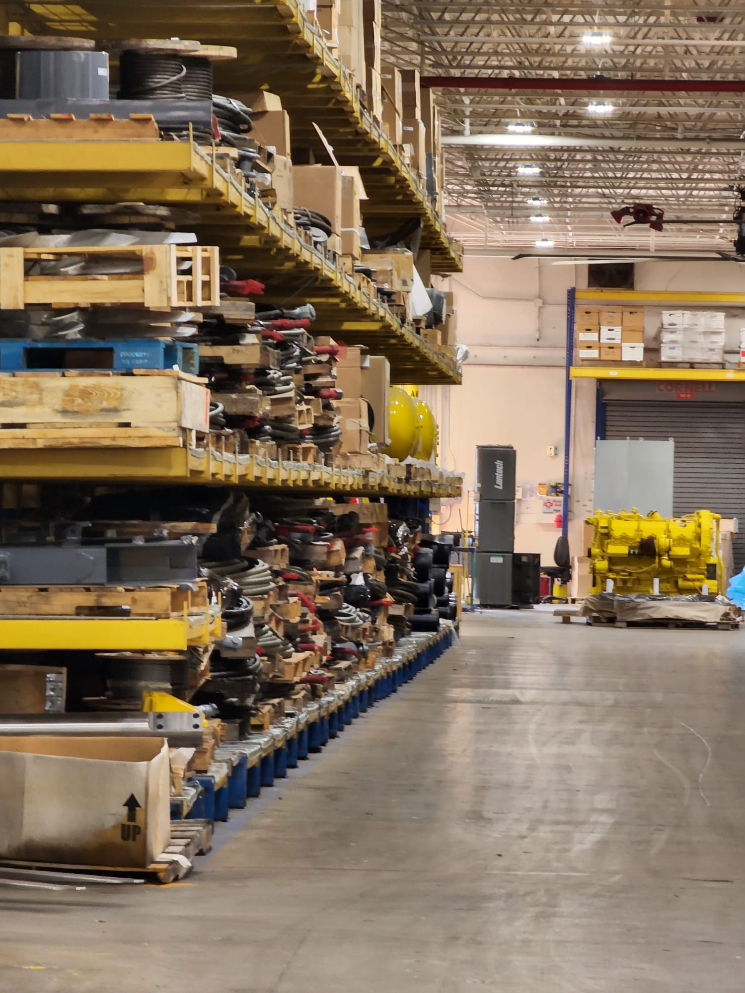 Mining equipment spare parts organized by criticality and lead time as part of a proactive inventory planning strategy for heavy industrial operations