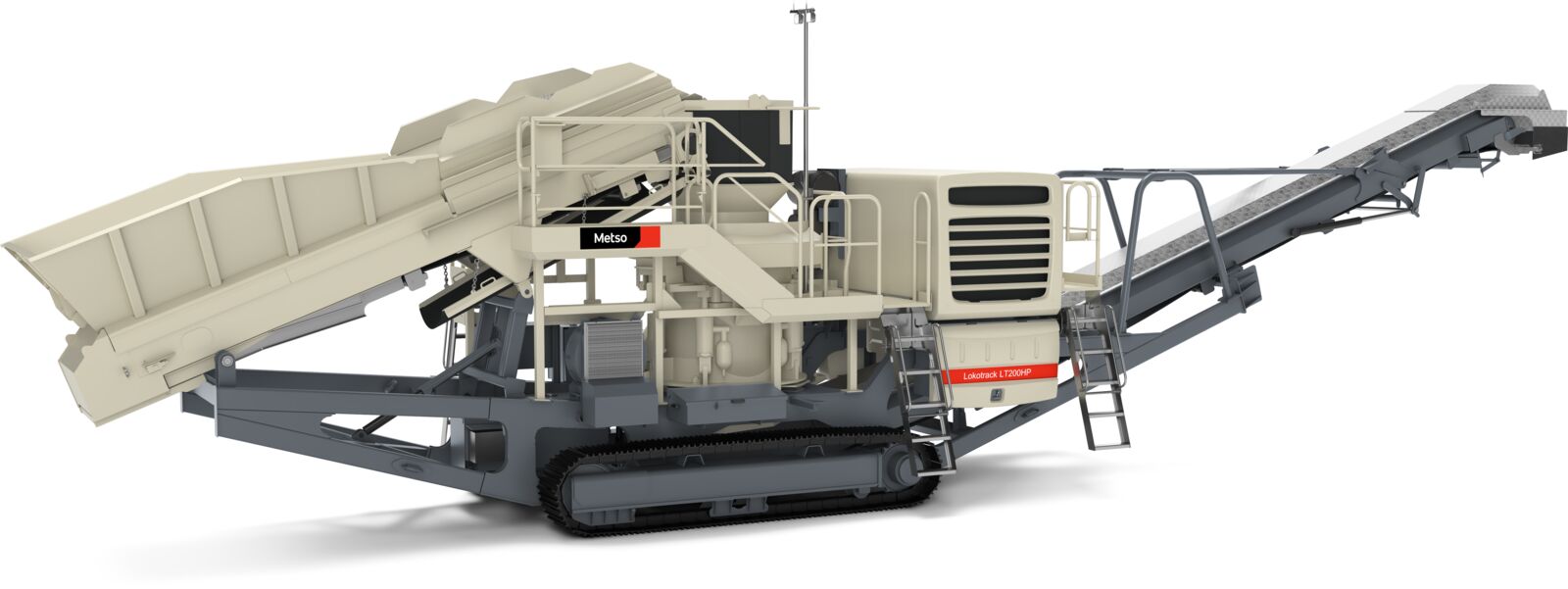 Metso Lokotrack LT200HP mobile cone crusher available for sale through Millennium Machinery for Ecuador, Panama, and Guyana