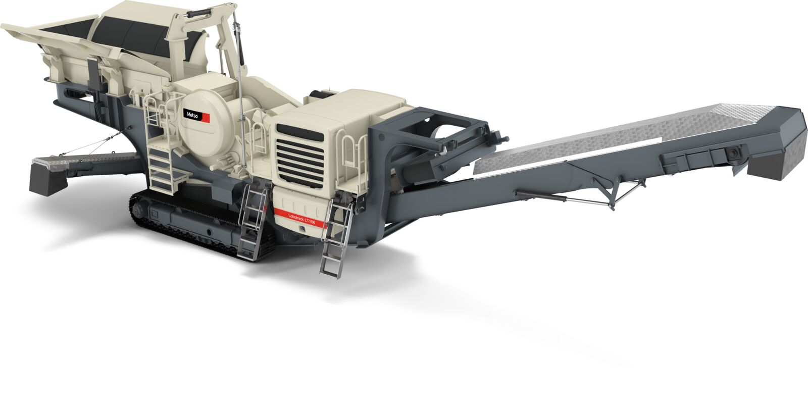 Metso Lokotrack LT106 mobile jaw crusher available for sale through Millennium Machinery for Ecuador, Panama, and Guyana